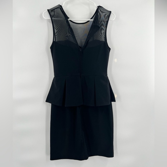 Bisou Bisou Michele Bohbot black sleeveless peplum dress size 6 - Picture 4 of 9